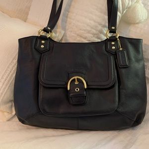 Coach Campbell Handbag Black w/ Gold Hardware
